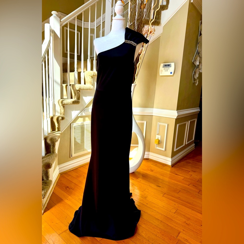 bebe Crystal Bow Gown
